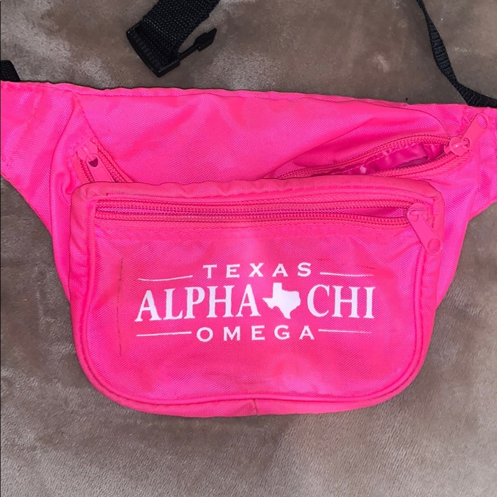 Texas Alpha Chi Bright Pink Fanny Pack